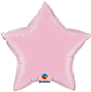 18 inch Light Pink Star Foil Balloons with Helium