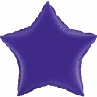 18 inch Purple Star Foil Balloons with Helium