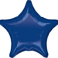 18 inch Navy Blue Star Foil Balloons with Helium