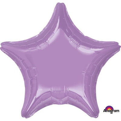 18 inch Lavender Star Foil Balloons with Helium