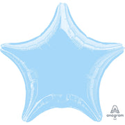 18 inch Light Blue Star Foil Balloons with Helium
