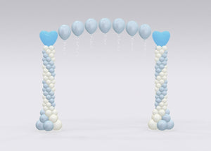 Blue Pearl Balloon Arch and Column