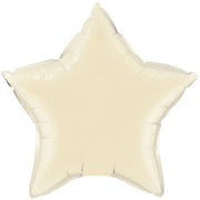 18 inch Ivory Star Foil Balloons with Helium