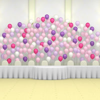 Wedding Multi Solid Colour 100 Helium Balloons Wall with Weights