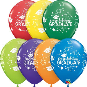 11 inch Graduation Printed Latex Helium Balloons with HI Float