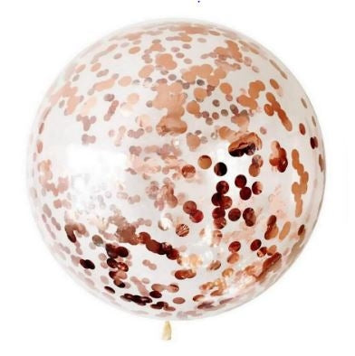 24 inch Confetti Round Balloons with Helium and Hi Float