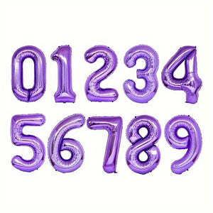 Purple Jumbo Number Balloons