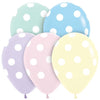 11 inch Sempertex Pastel Polka Dots Latex Balloons Helium and Hi Float