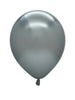 11 inch Kalisan Mirror Silver Latex Balloons with Helium and Hi Float