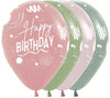 11 inch Pastel Dusk Happy Birthday Assortment Balloons with Helium Hi Float