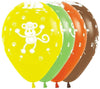 11 inch Sempertex Jungle Animals Birthday Balloons with Helium