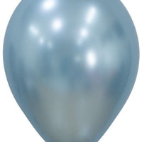 11 inch Sempertex Silk Artic Blue Latex Balloons with Helium Hi Float