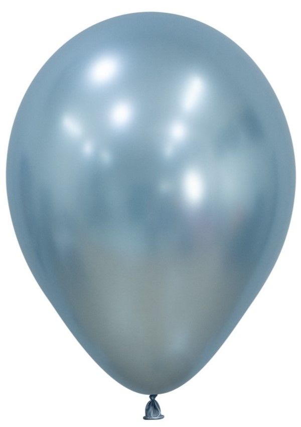 11 inch Sempertex Silk Artic Blue Latex Balloons with Helium Hi Float