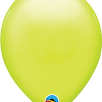 11 inch Qualatex Chartreuse Latex Balloons with Helium and Hi Float