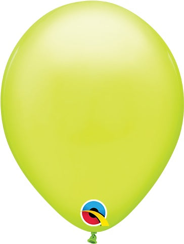11 inch Qualatex Chartreuse Latex Balloons with Helium and Hi Float