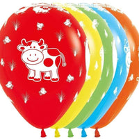 11 inch Sempertex Farm Animals Balloons with Helium and Hi Float