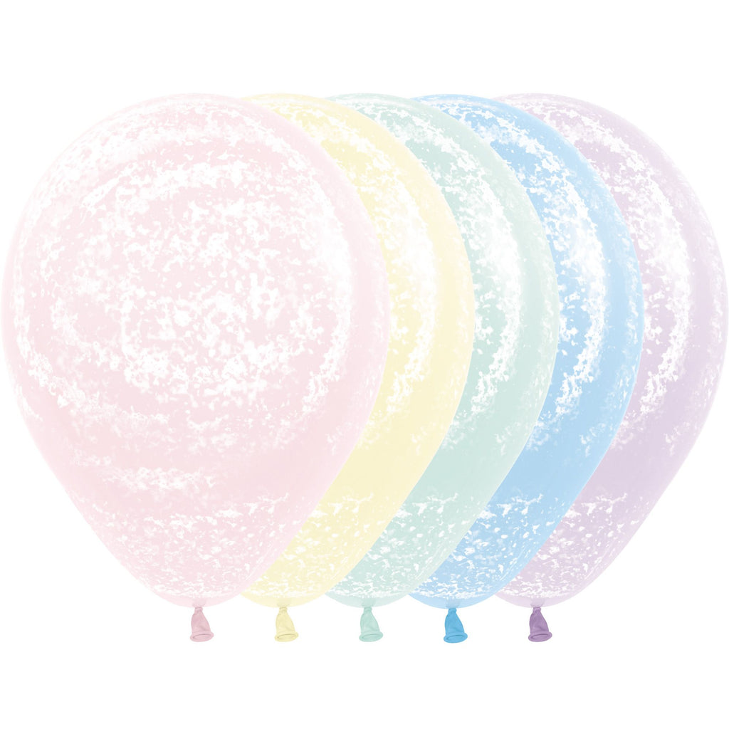 11 inch Graffiti Frost Pastel Matte Balloons with Helium and Hi Float