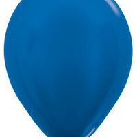 11 inch Sempertex Metallic Blue Latex Balloons with Helium Hi Float