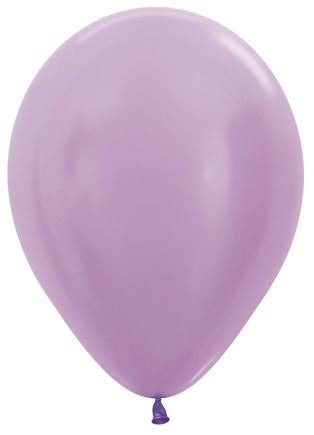 11 inch Sempertex Satin Lilac Latex Balloons with Helium and Hi Float