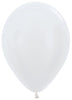 11 inch Sempertex Satin White Pearl Latex Balloons with Helium Hi Float