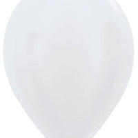 11 inch Sempertex Satin White Pearl Latex Balloons with Helium Hi Float