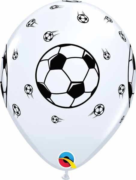 11 inch Soccer Balls Around Balloons with Helium and Hi Float