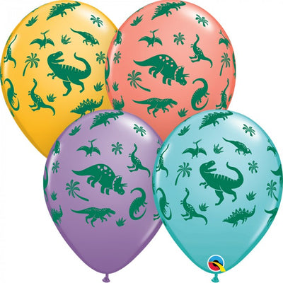 11 inch Dinosaur Around Balloons with Helium and Hi Float