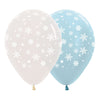 11 inch Snowflakes Latex Balloons with Helium and Hi-Float