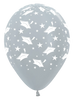 11 inch Graduation Silver White Grad Caps Balloon with Helium Hi-Float