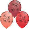 11 inch Qualatex Pretty Poppies Balloons with Helium and Hi Float