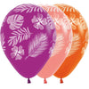 11 inch Sempertex Tropical Luau Hawaiian Palm Leaf Balloons with Helium Hi Float