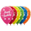 11 inch Sempertex Happy Birthday Sparkle Balloons with Helium
