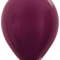 11 inch Sempertex Metallic Burgundy Balloons with Helium and Hi Float