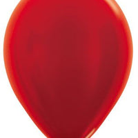 11 inch Sempertex Metallic Red Latex Balloons wth Helium and Hi Float