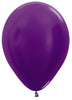 11 inch Sempertex Metallic Violet Latex Balloons with Helium Hi Float