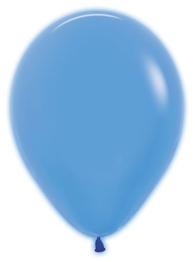 11 inch Sempertex Neon Blue Latex Balloons with Helium and Hi Float