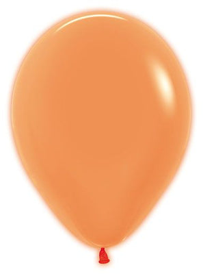 11 inch Sempertex Neon Orange Latex Balloons with Helium Hi Float