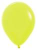 11 inch Sempetex Neon Yellow Latex Helium Balloon with Helium Hi Float