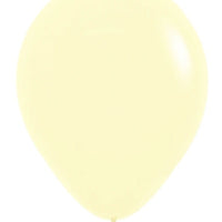 11 inch Sempertex Pastel Matte Yellow Latex Balloons NOT INFLATED