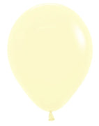 11 inch Sempertex Pastel Matte Yellow Latex Balloons Not Inflated