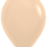 11 inch Sempertex Pastel Matte Malibu Peach Latex Balloons with Hi Float