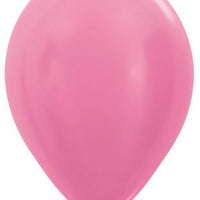 11 inch Sempertex Satin Fuchsia Latex Balloons with Helium Hi Float