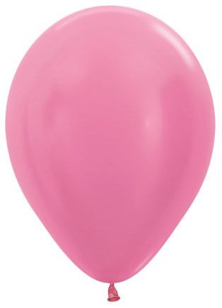 11 inch Sempertex Satin Fuchsia Latex Balloons with Helium Hi Float