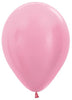 11 inch Sempertex Satin Pink Latex Balloons with Helium and Hi Float