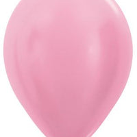 11 inch Sempertex Satin Pink Latex Balloons with Helium and Hi Float