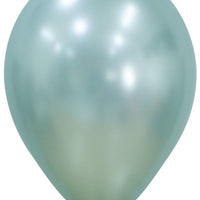 11 inch Sempertex Silk Cool Mint Latex Balloons with Helium Hi Float