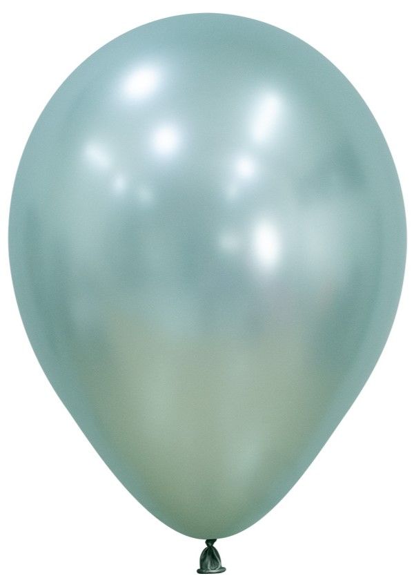 11 inch Sempertex Silk Cool Mint Latex Balloons with Helium Hi Float