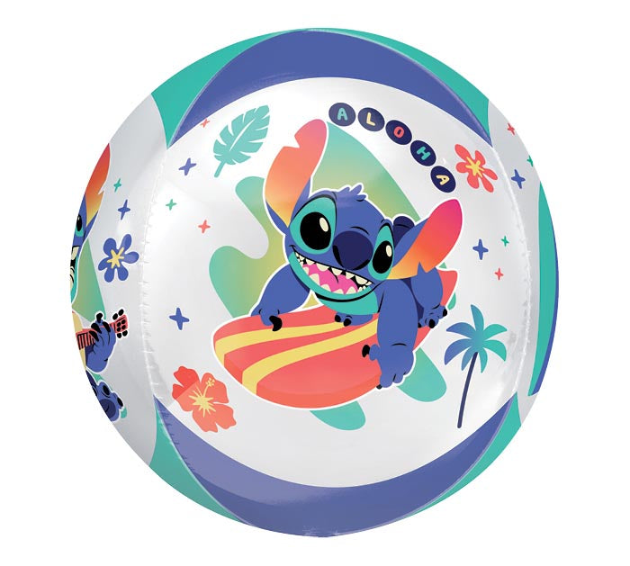 Disney Stitch Orbz Balloons with Helium