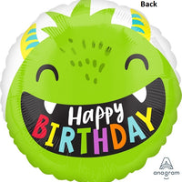 18 inch Monsters Happy Birthday Foil Balloon with Helium