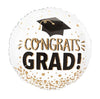 18 inch Graduation Congrats Grad Gold Black Foil Balloon with Helium